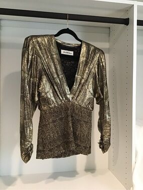 VINTAGE Saks fifth avenue gold blouse